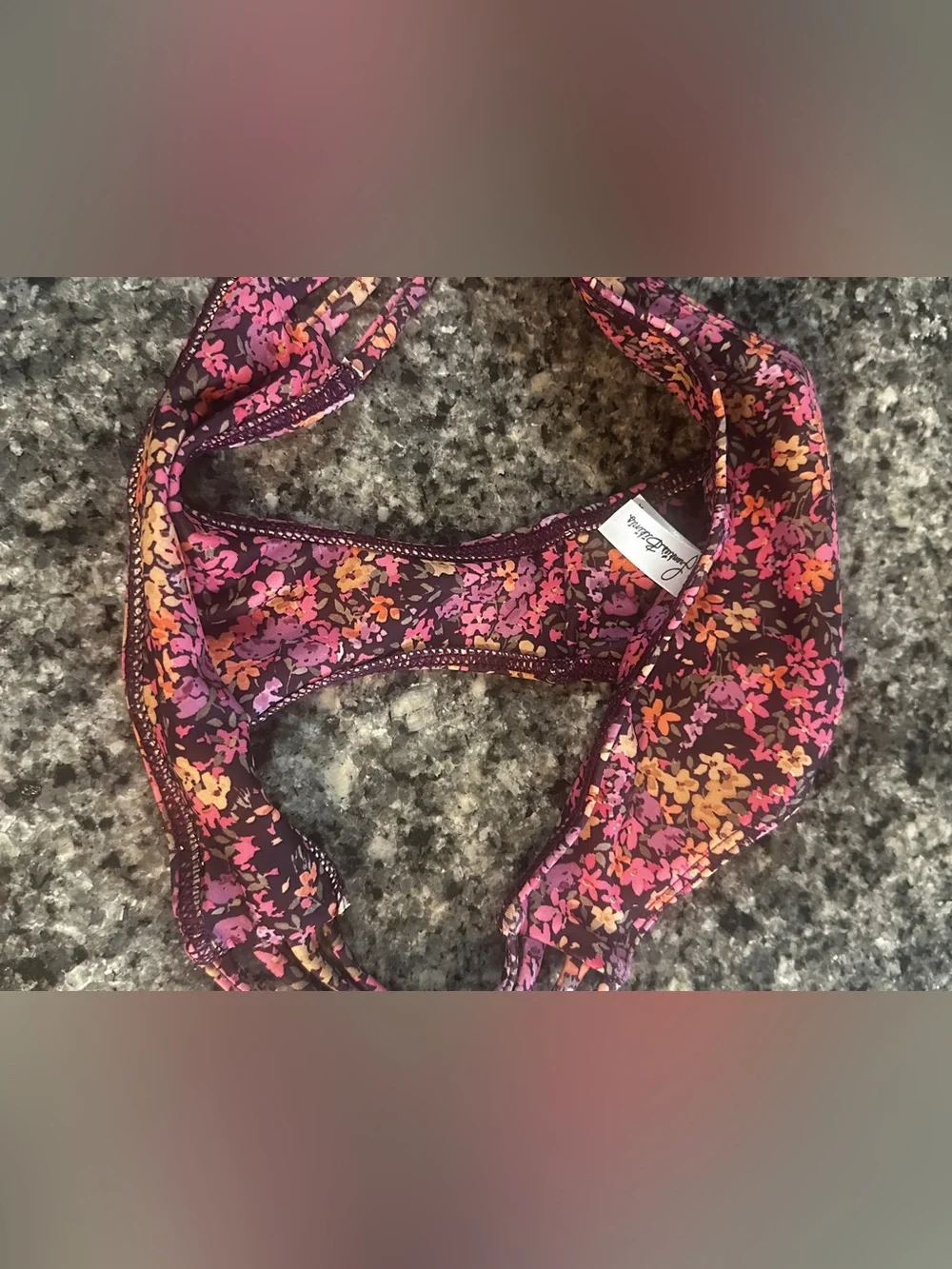 Girls' Floral Bikini Bottoms in Burgundy